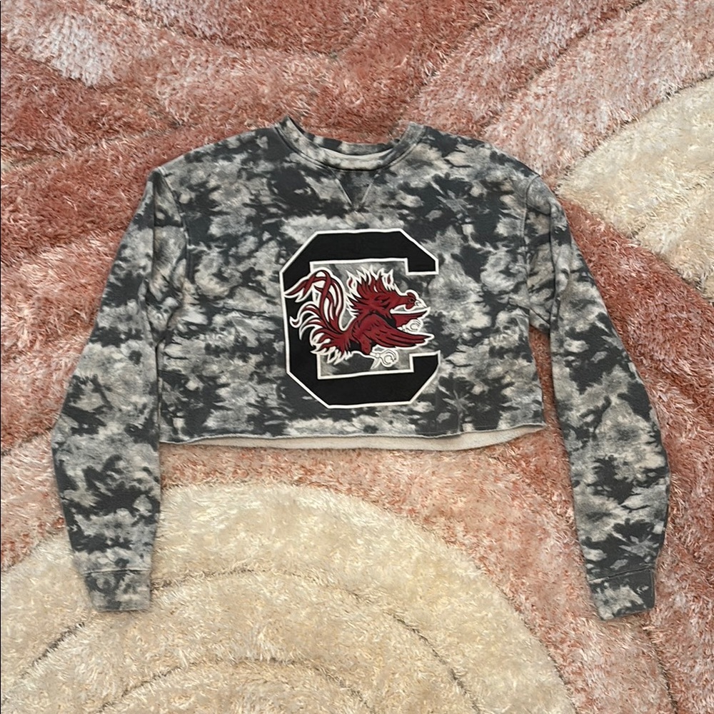 Champion Gamecock Tiedye Cropped Sweatshirt